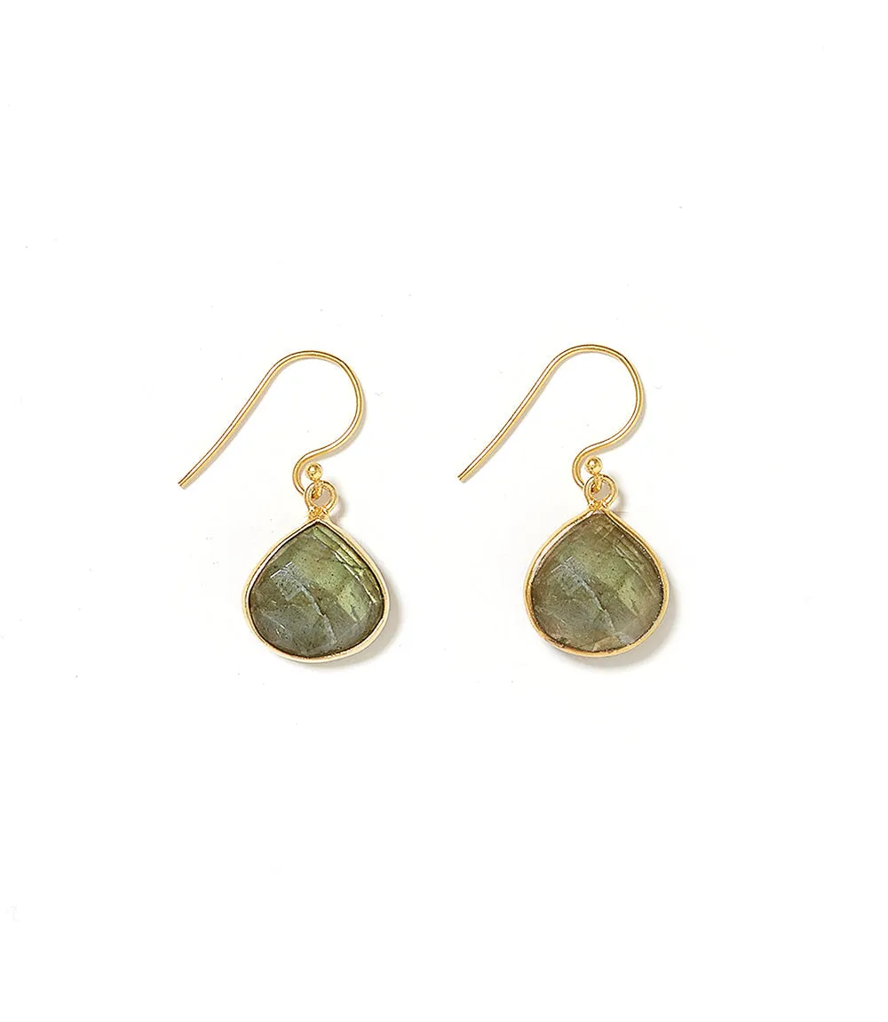 Gemstone Pear Drop Earrings