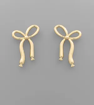 Gold Bow Earrings
