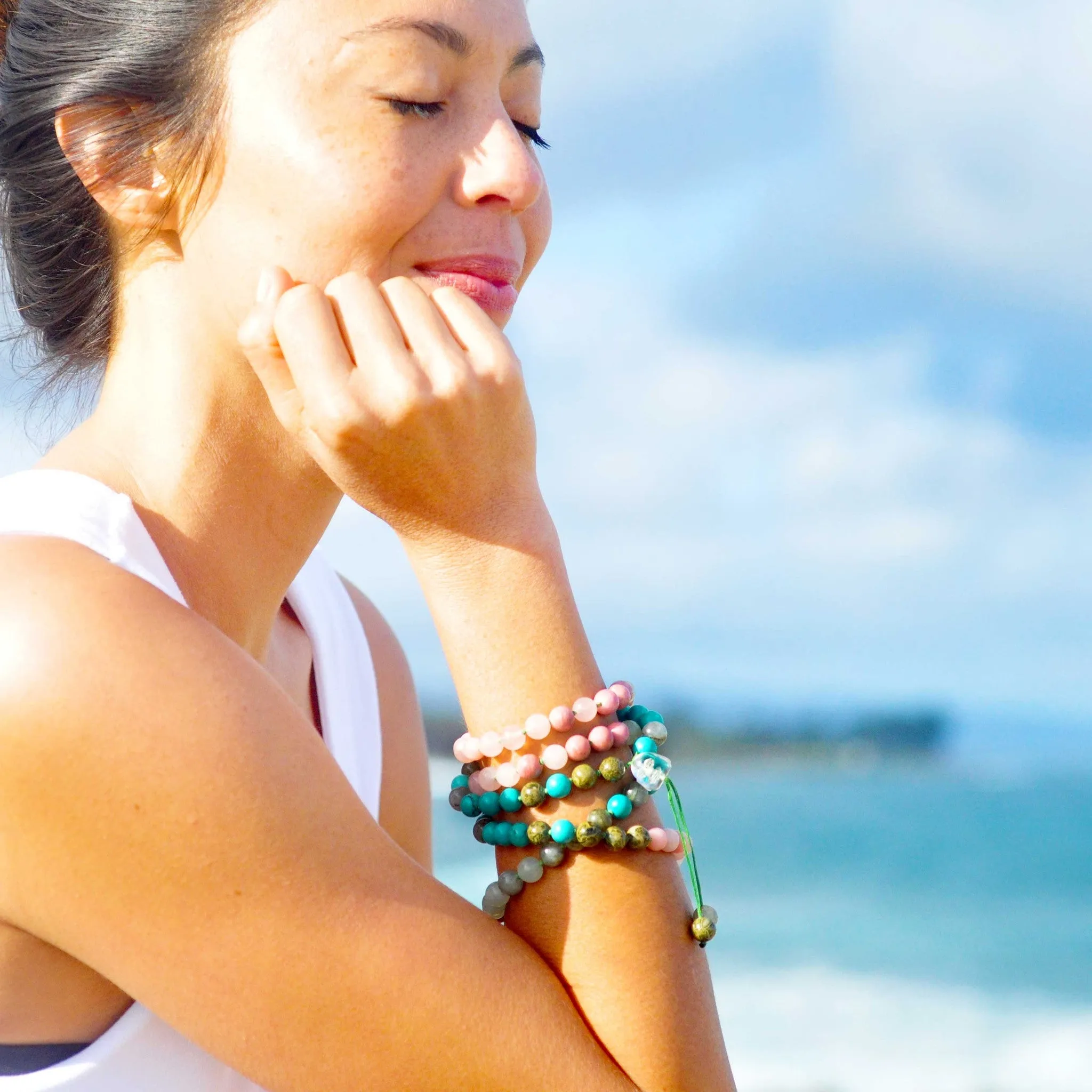 Happy Buddha Mala Heart Chakra - Unconditional Love