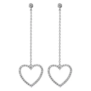 Heart Shape Drop Crystal Earrings