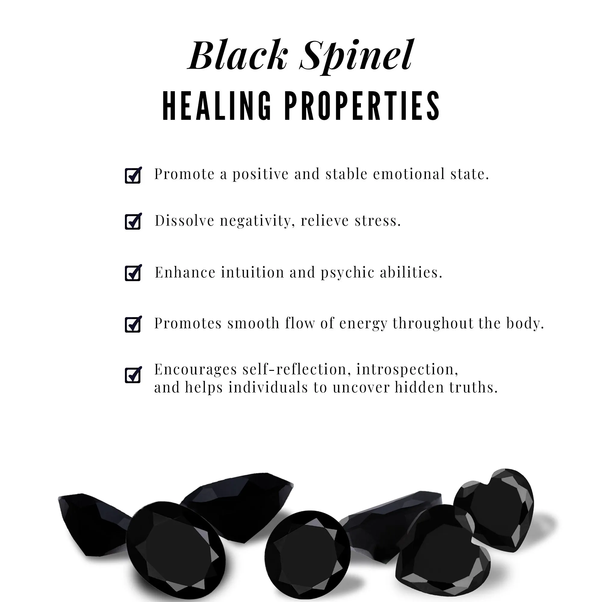 Heart Shaped Black Spinel Stud Earrings With Diamond Halo