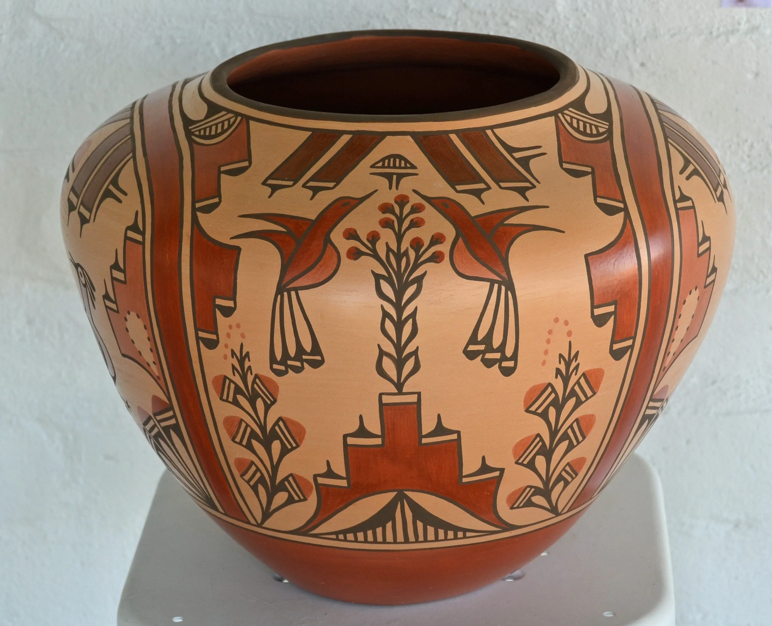HOLD - Zia Pueblo Pot : Large Olla:  Ruby Panana: rp 22