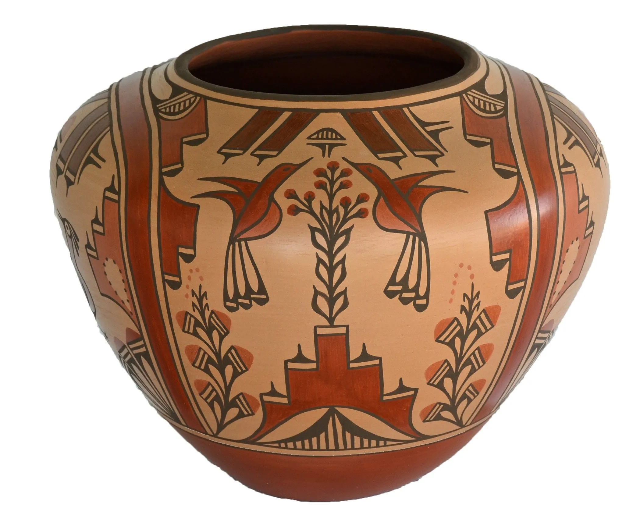 HOLD - Zia Pueblo Pot : Large Olla:  Ruby Panana: rp 22