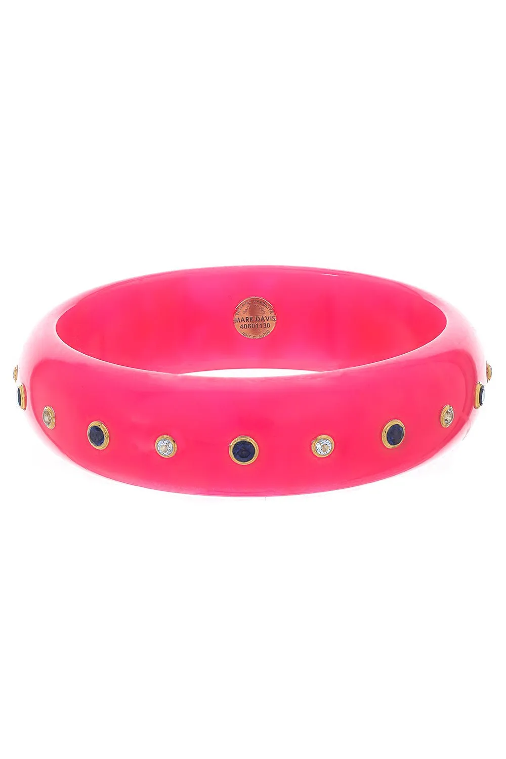 Iolite Topaz Pink Bakelite Bangle
