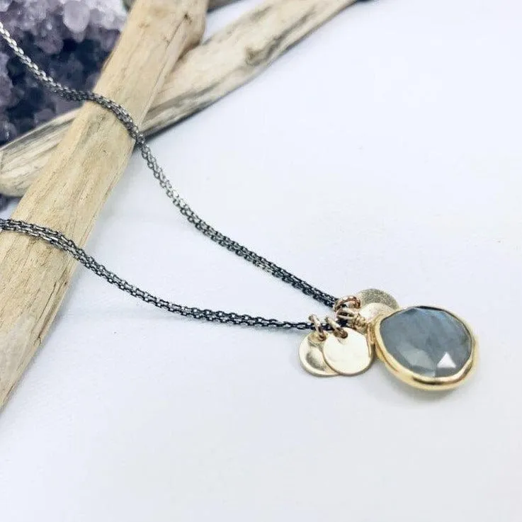 Labradorite Discs Necklace