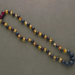 Lemon Vines Polished Honey & Dark Cherry AromaTherapy Children’s Necklace