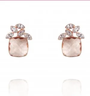 Lillian Square Quartz Earring