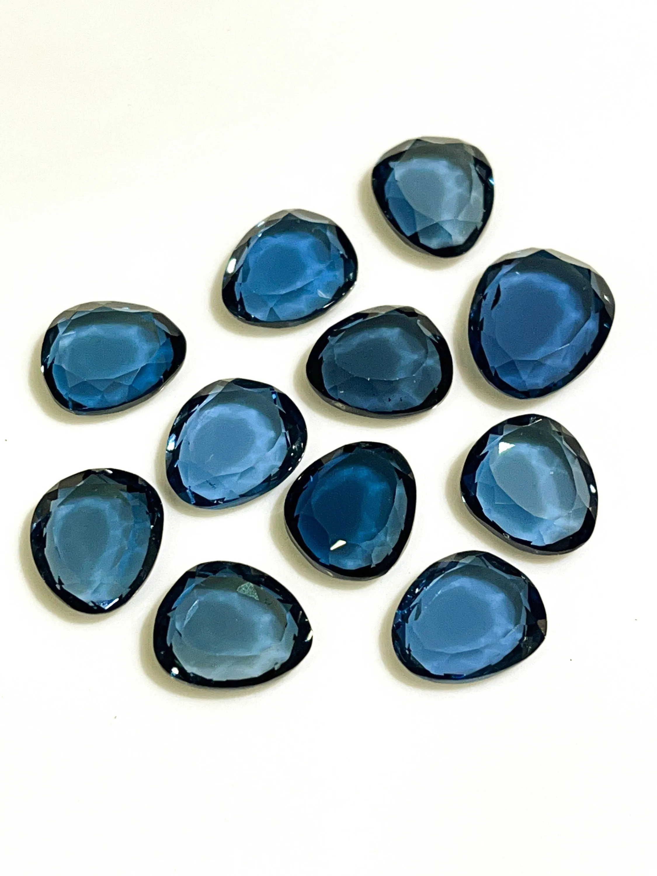 London Blue Topaz Faceted Slices