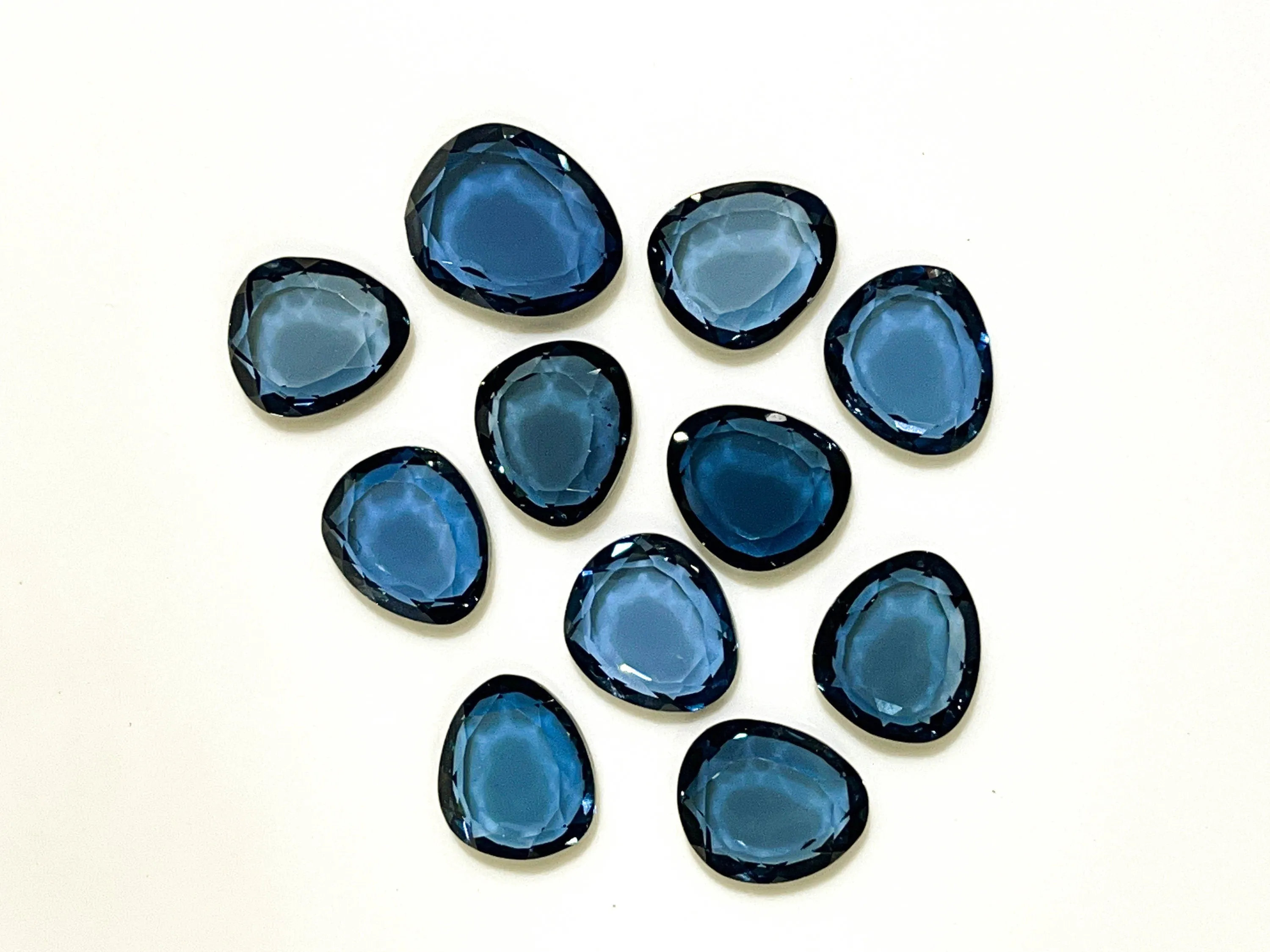 London Blue Topaz Faceted Slices