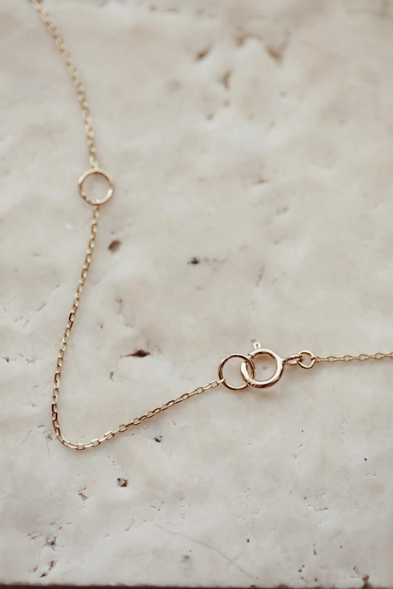 Long Hexagon Moonstone in Prongs Necklace