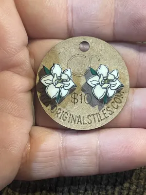 Magnolia stud earrings