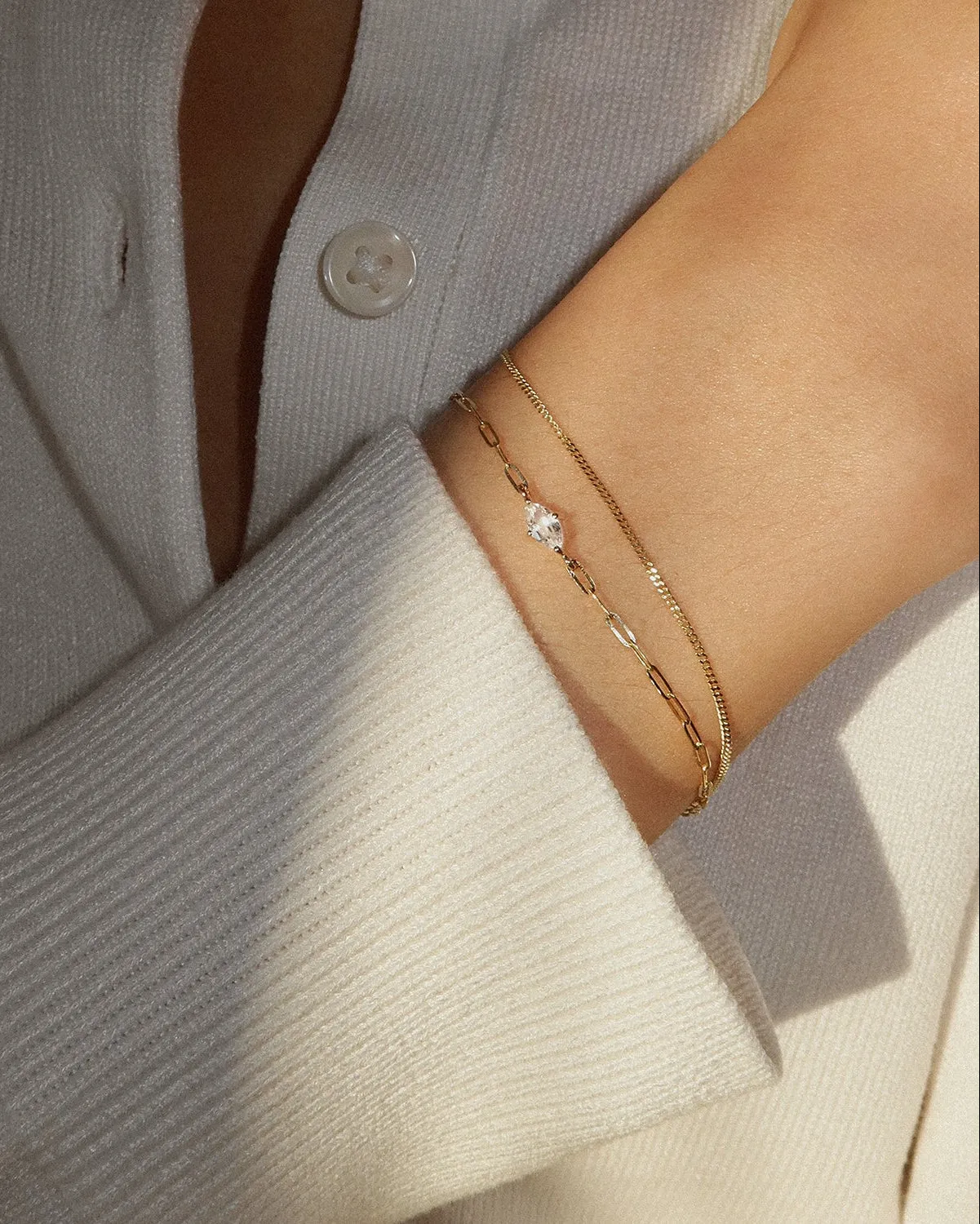 Marquise Bracelet | White Topaz & Silver