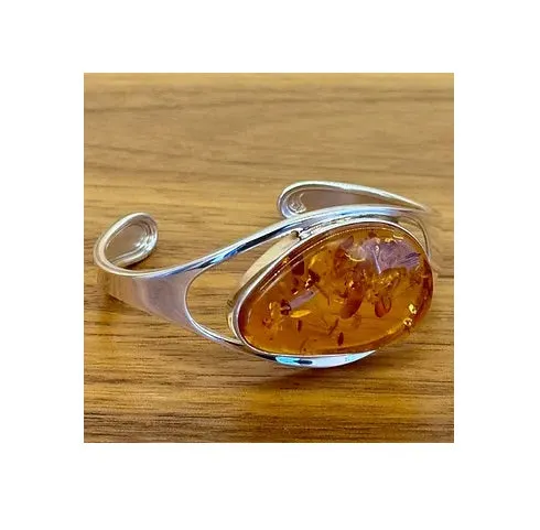 MILENA Cognac Amber Bangle Luxury Designed