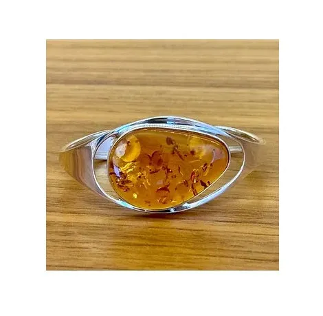 MILENA Cognac Amber Bangle Luxury Designed