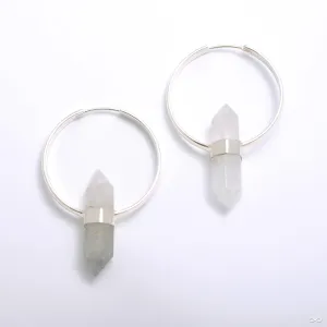 Mini Alchemy Earrings in Silver with Smoky Quartz from Buddha Jewelry