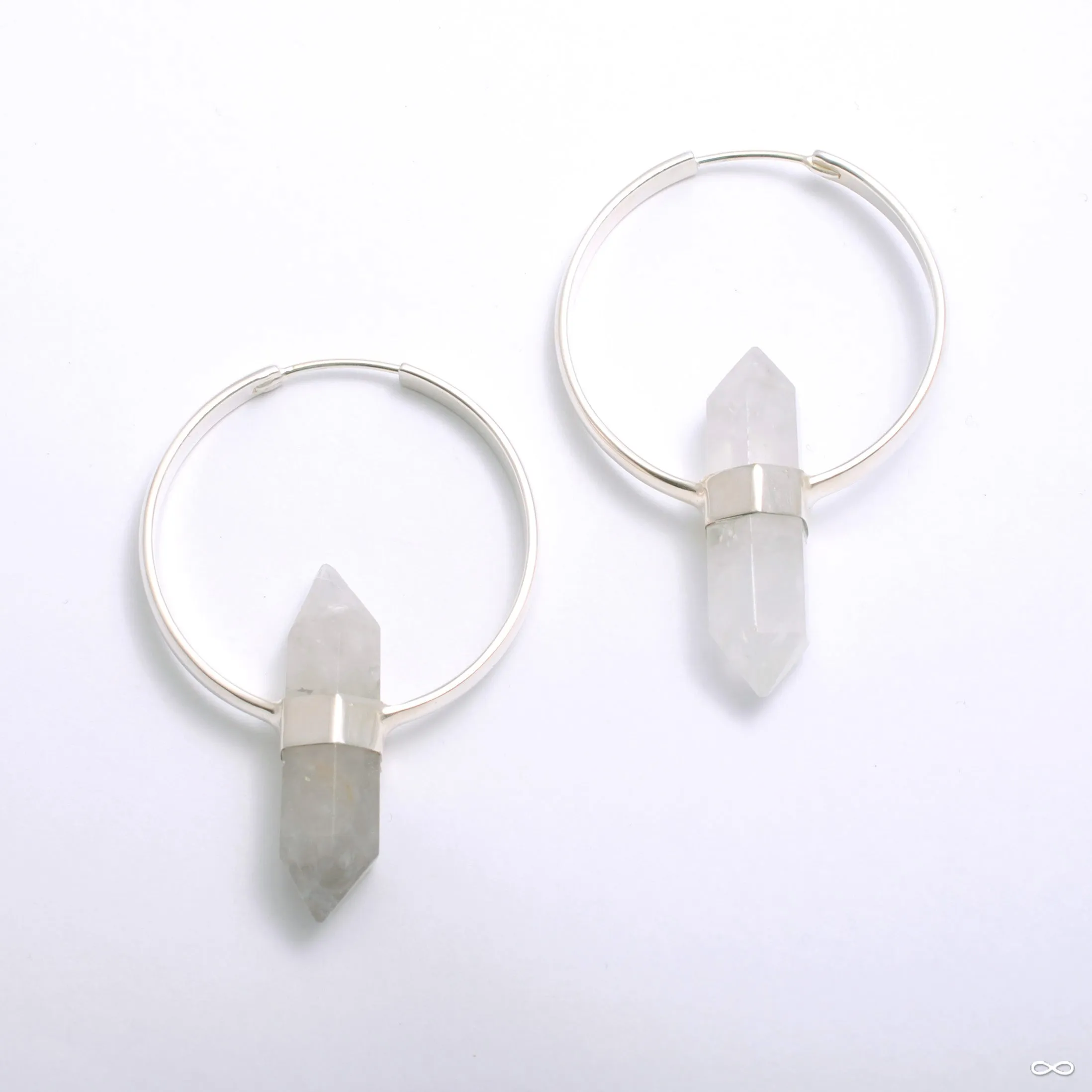 Mini Alchemy Earrings in Silver with Smoky Quartz from Buddha Jewelry