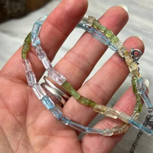 Mix Topaz Bar Bracelet - Sterling
