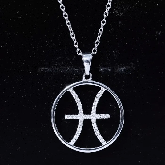 Moissanite Pisces Zodiac Pendant Necklace