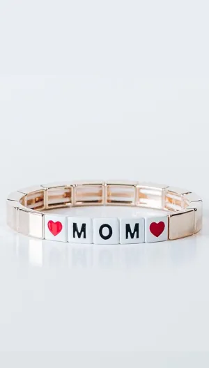 MOM Block Letter Bracelet | Ryan Porter