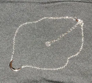 Moon Sterling Silver Anklet