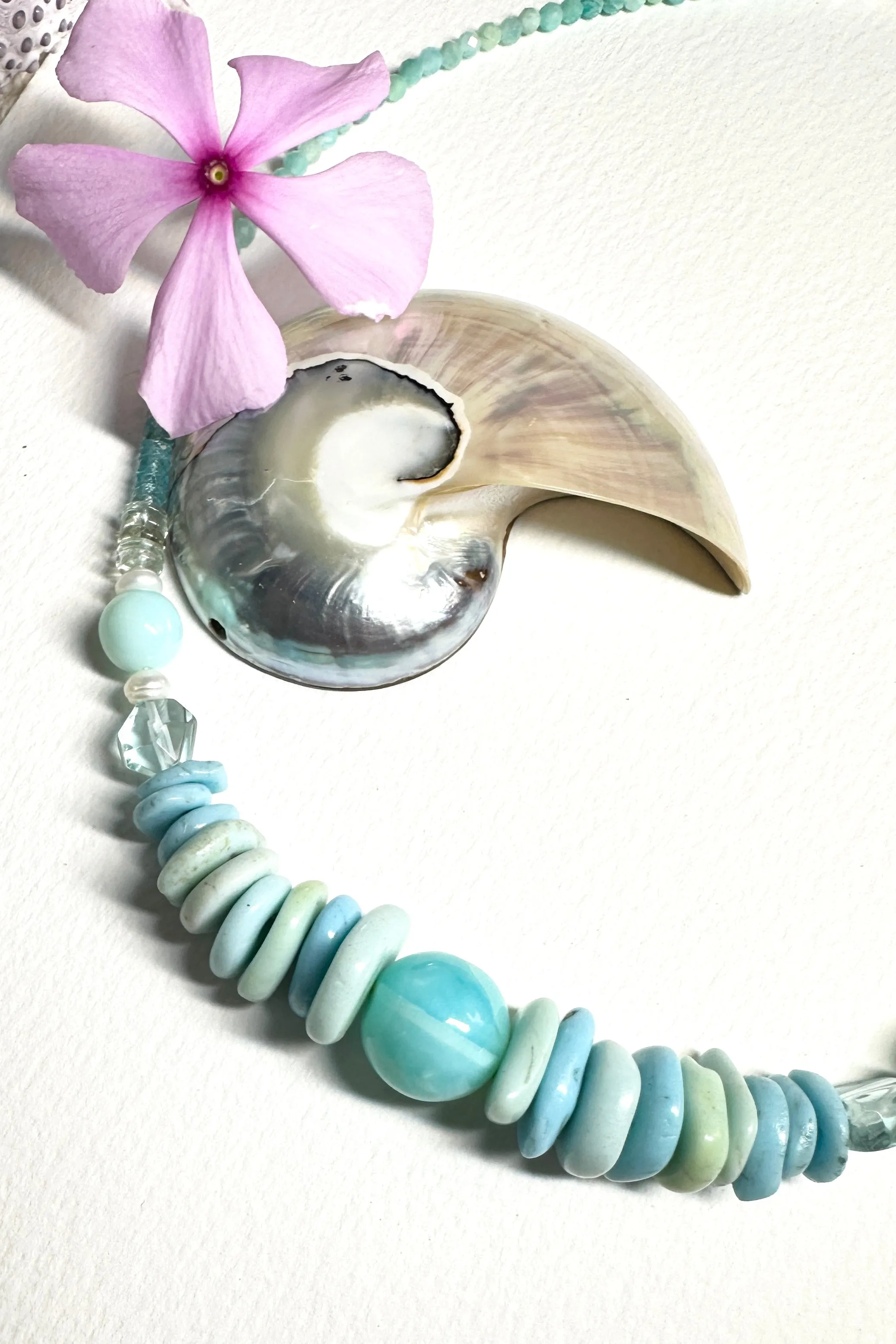Necklace Histoire Pure Puruvian Opal