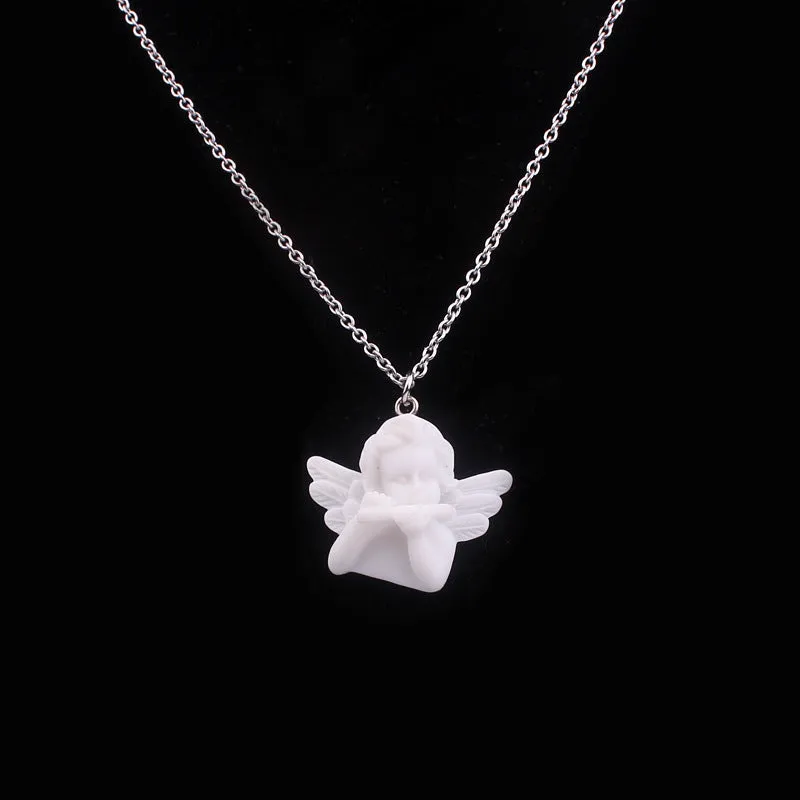 Net Red Cupid Pendant Jade Resin Eros Necklace