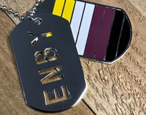 Non-Binary Pride "ENBY" Stainless Steel Dog Tags