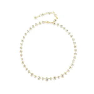 One-of-a-Kind Pillow Necklace with Mixed-Shaped Diamonds