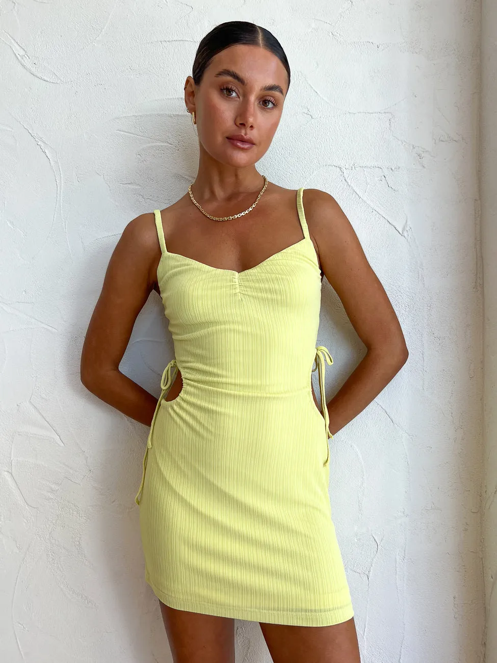 Ownley Leo dress in Lemon