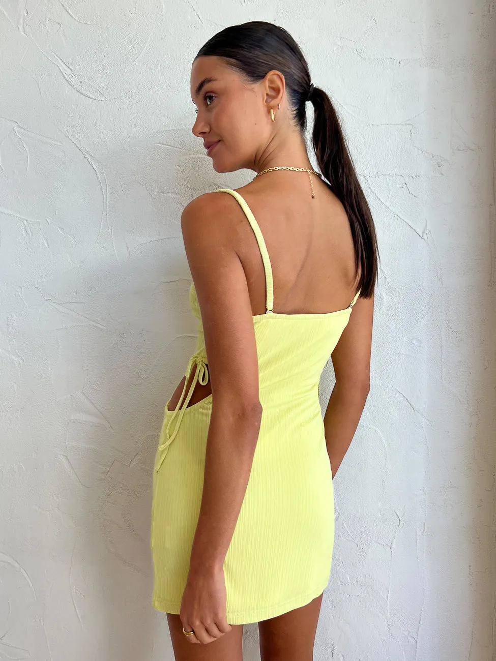 Ownley Leo dress in Lemon