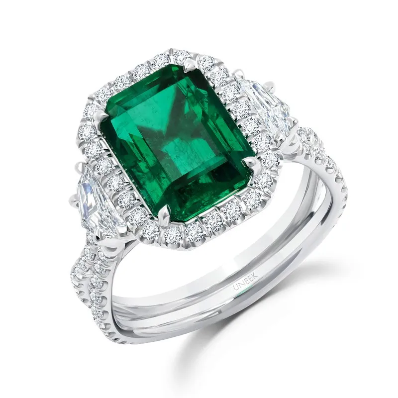 Precious Collection Emerald Diamond Ring