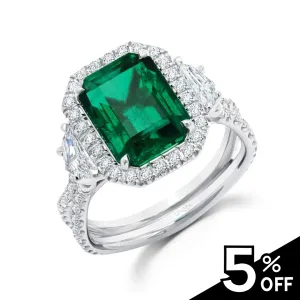 Precious Collection Emerald Diamond Ring