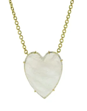 Rainbow Moonstone Heart Necklace
