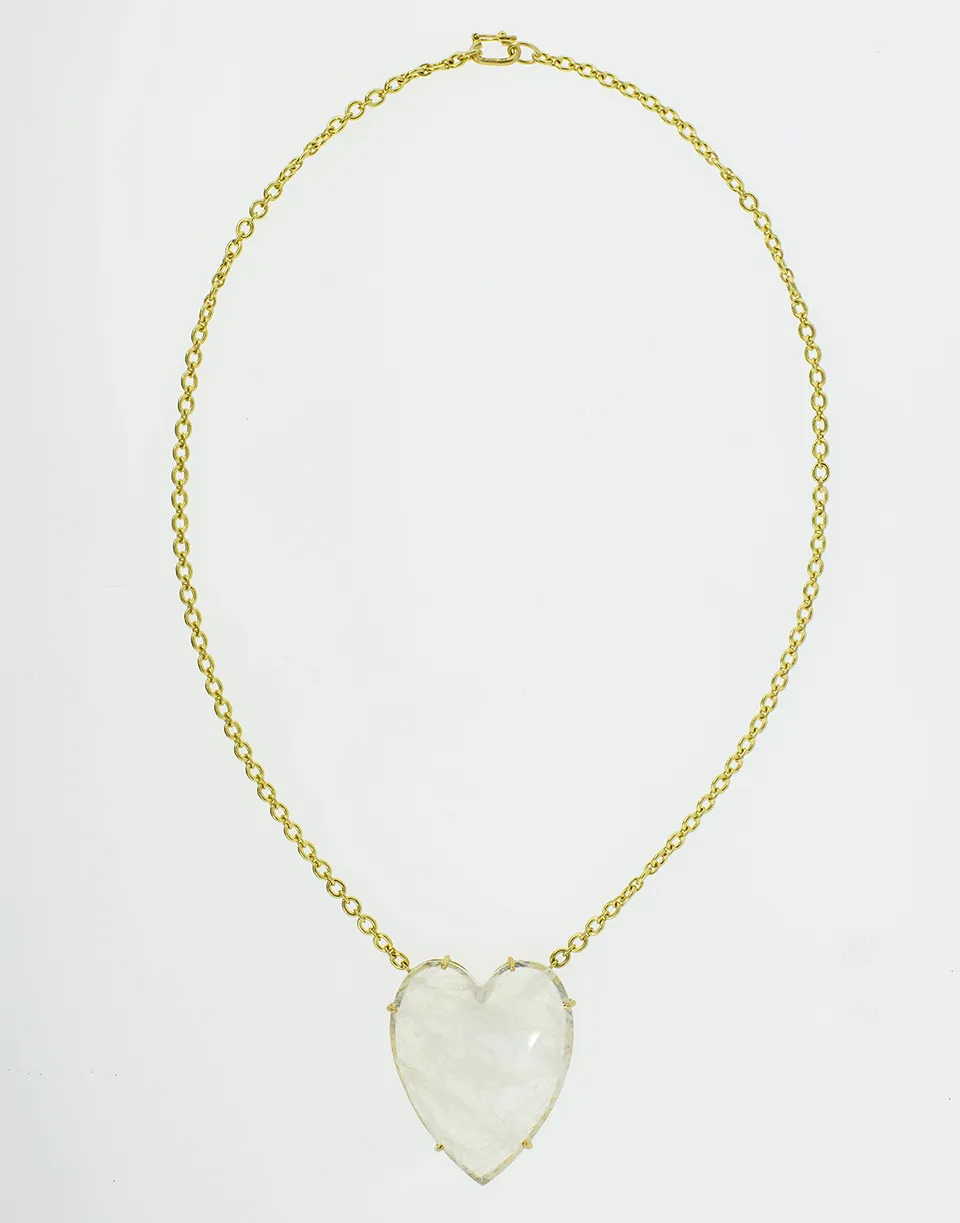 Rainbow Moonstone Heart Necklace