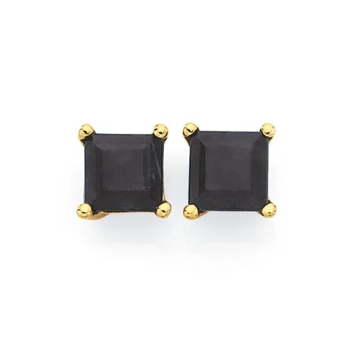 Rhombus Sapphire Earrings