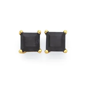 Rhombus Sapphire Earrings
