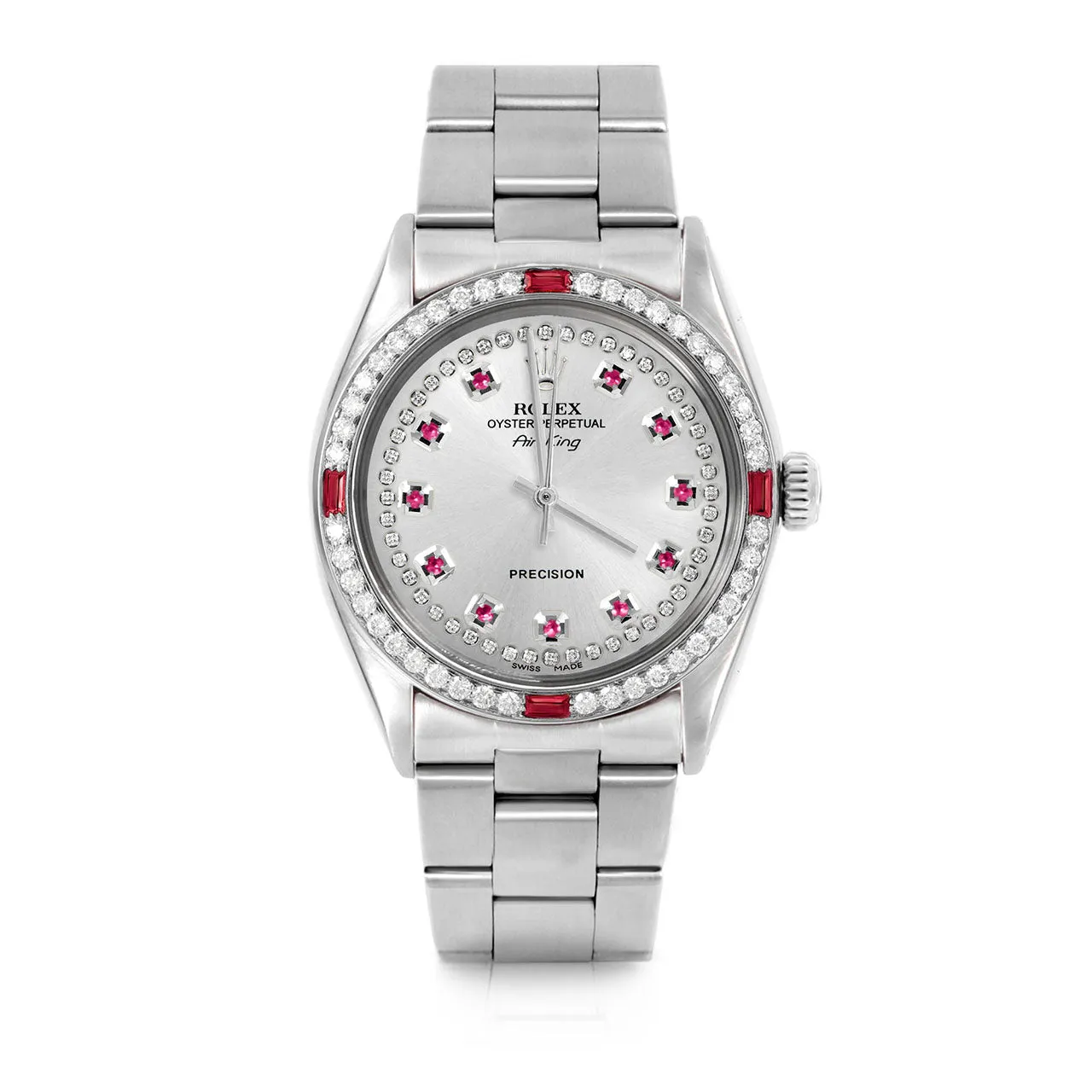Rolex Air King 34mm | 5500-SS-SLV-STRR-4RBY-OYS