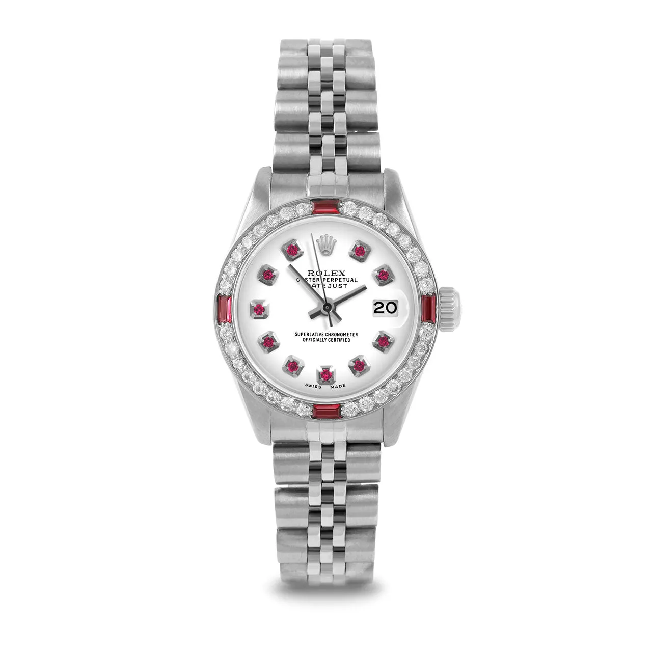 Rolex Datejust 26mm | 6917-SS-WHT-RBY-AM-4RBY-JBL