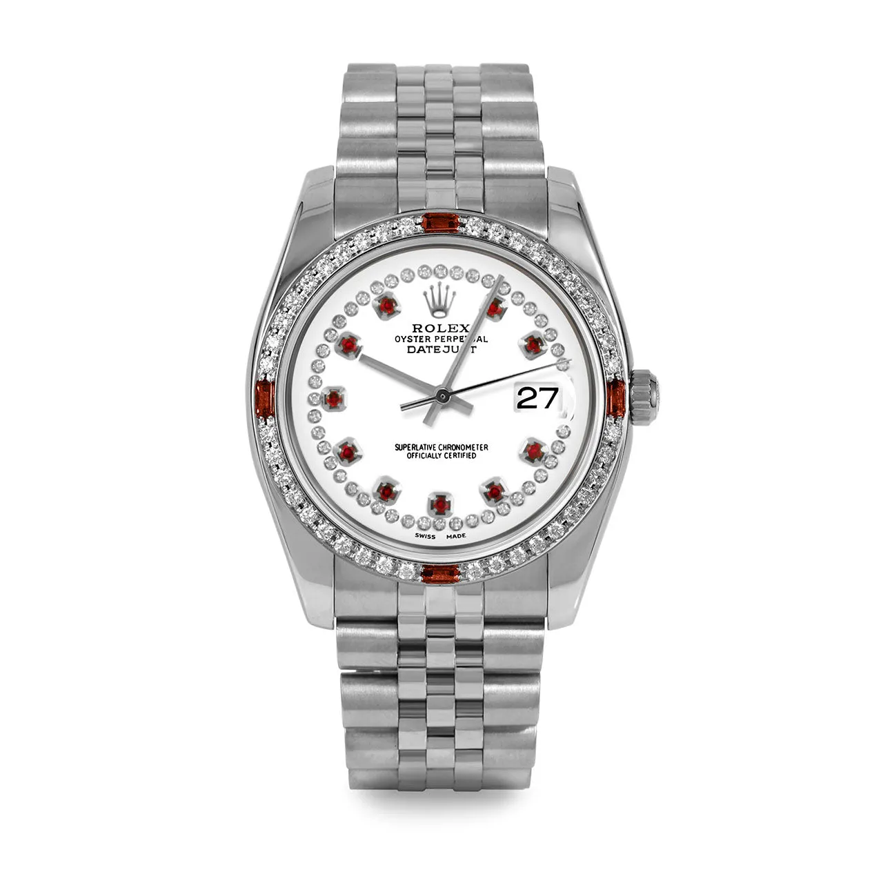 Rolex Datejust 36mm | 116234-WHT-STRR-4RBY-JBL