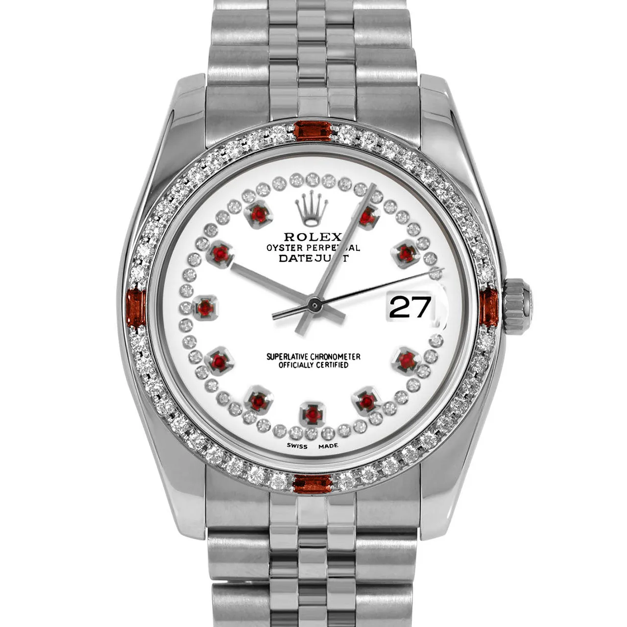 Rolex Datejust 36mm | 116234-WHT-STRR-4RBY-JBL