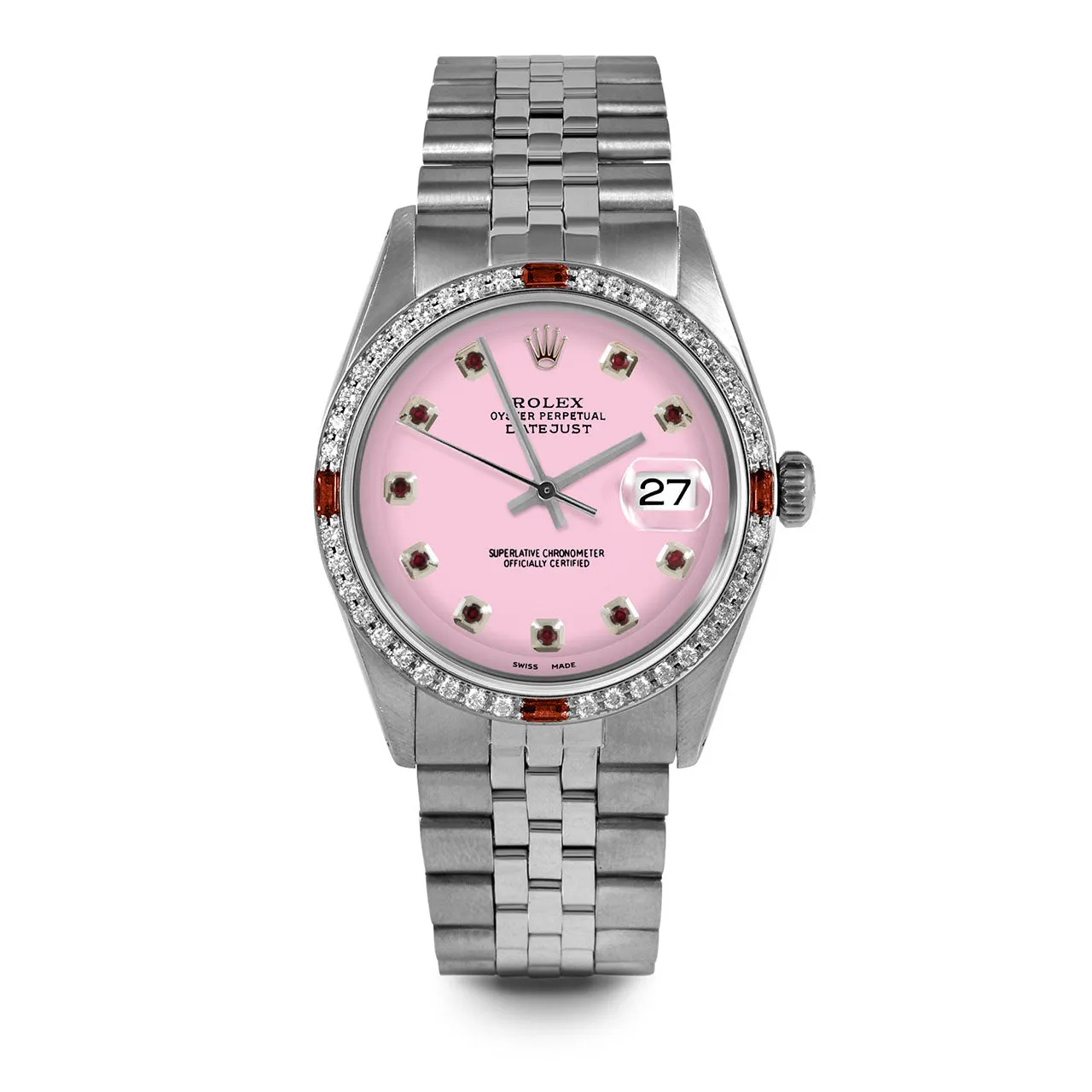 Rolex Datejust 36mm | 1601-SS-PNK-RBY-AM-4RBY-JBL