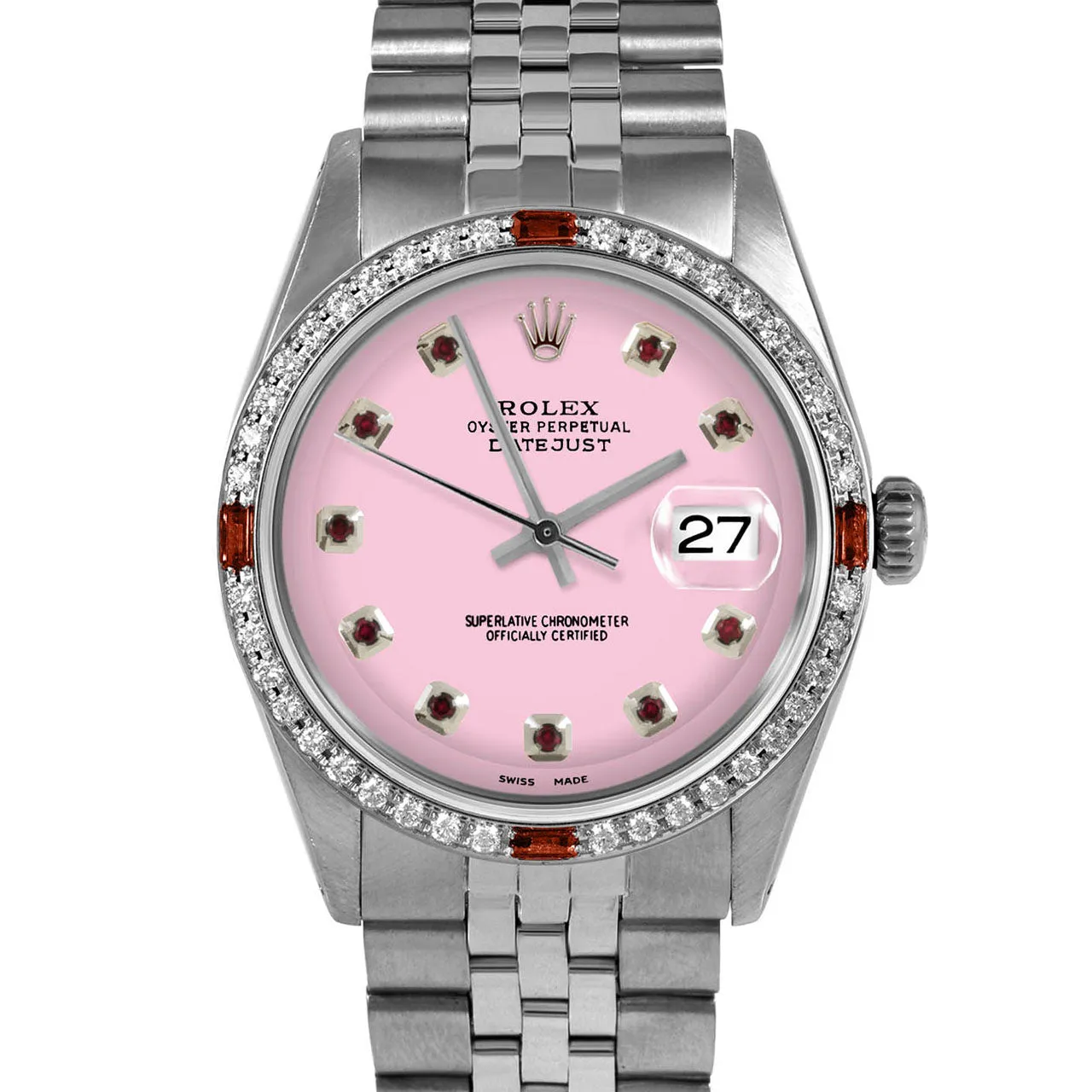 Rolex Datejust 36mm | 1601-SS-PNK-RBY-AM-4RBY-JBL