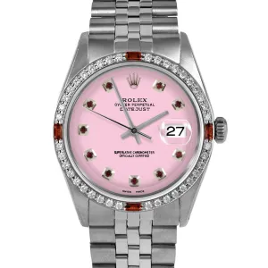 Rolex Datejust 36mm | 1601-SS-PNK-RBY-AM-4RBY-JBL