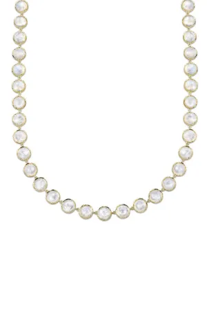 Rose Cut Rainbow Moonstone Necklace