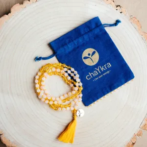 Rose Quartz and Citrine Love & Abundance Mala: Small Gemstone Beads