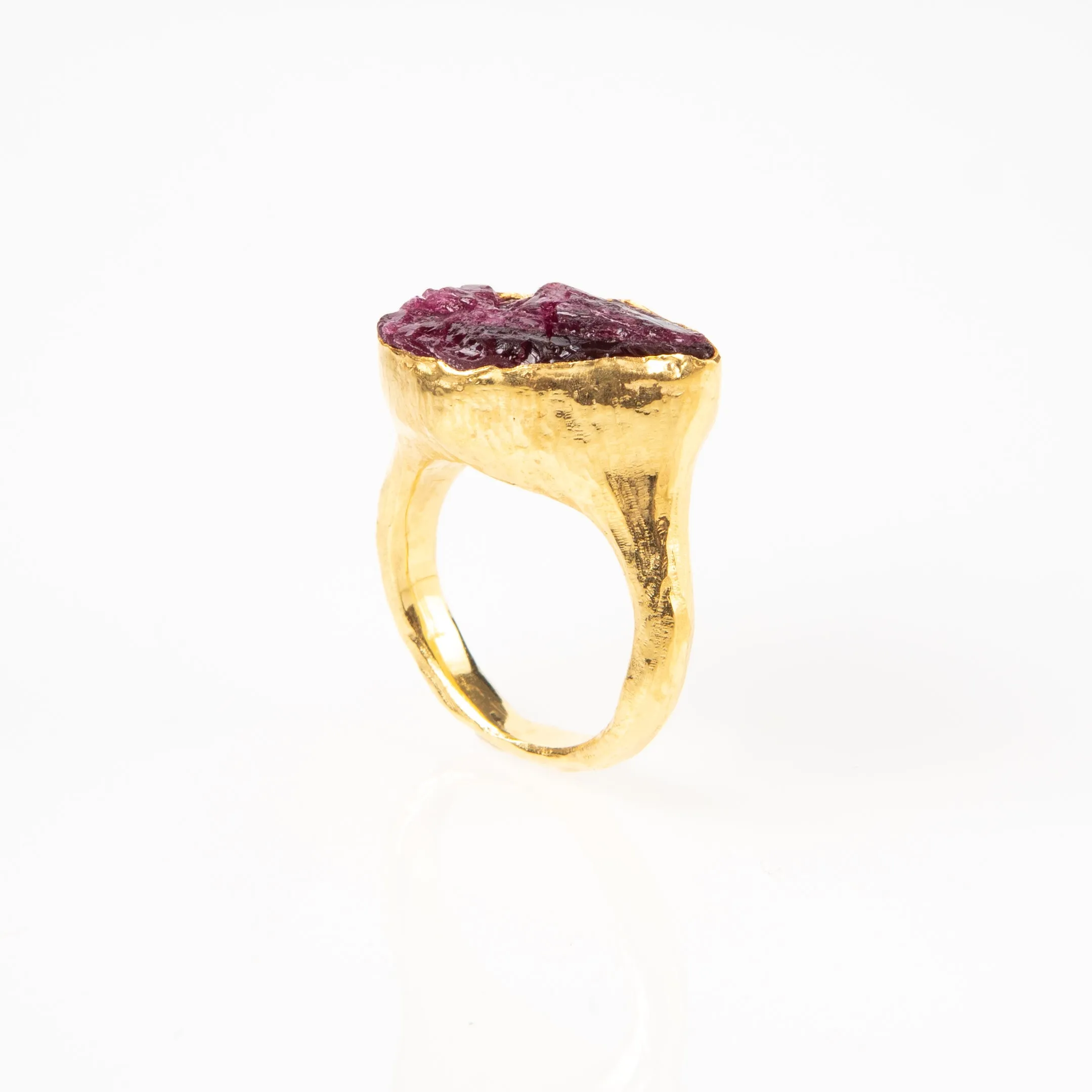 Rough Ruby Ring