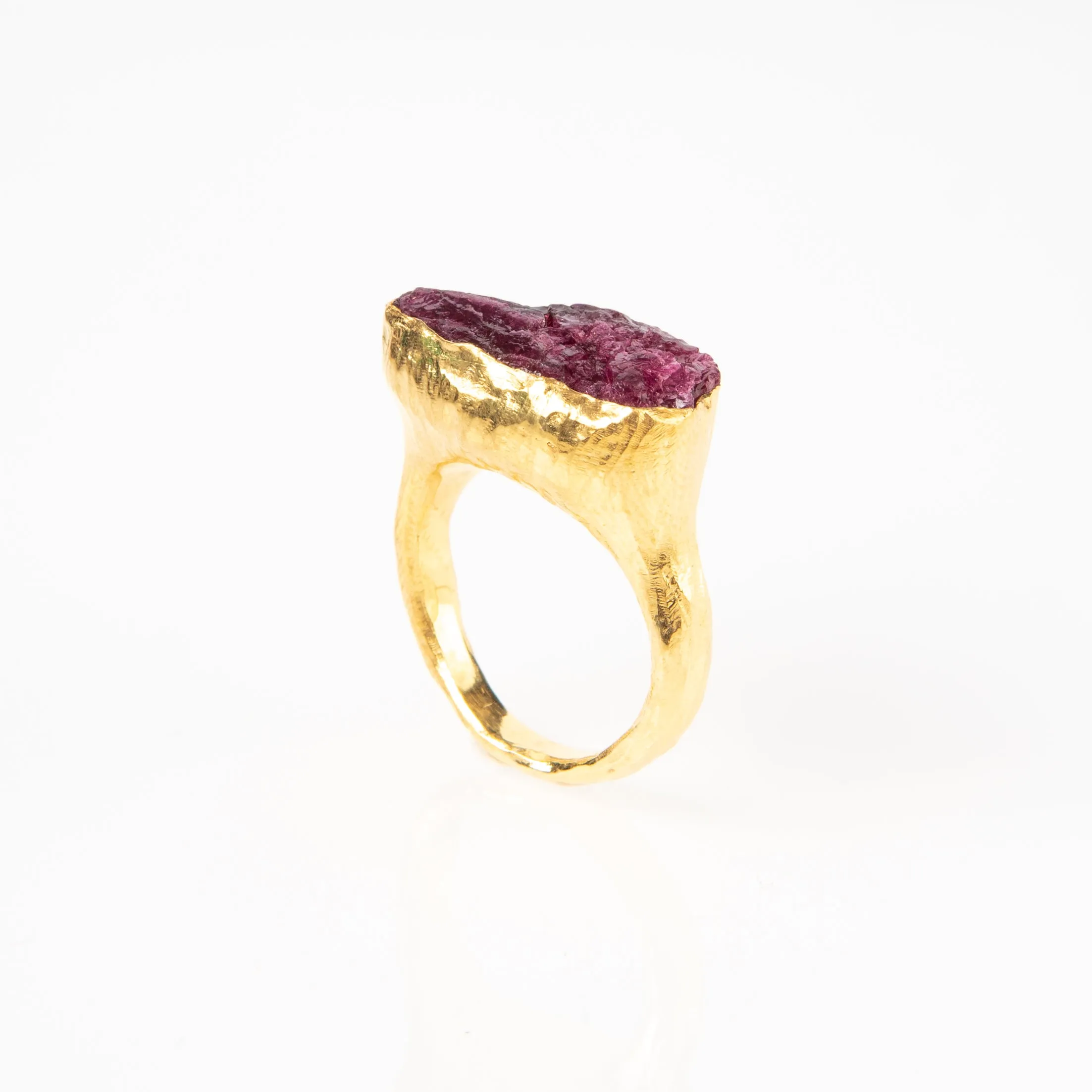 Rough Ruby Ring
