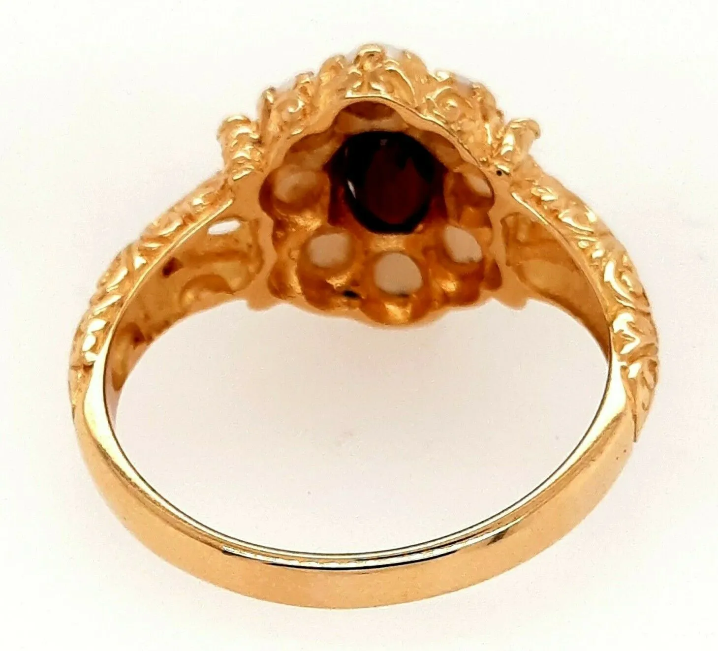 Ruby & Seed Pearl 18ct Yellow Gold Dress Ring