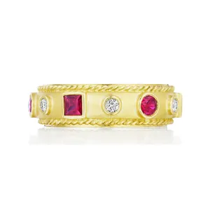 Ruby and Diamond Amulet Band