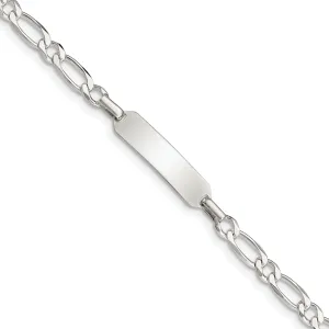 Silver Polish Engraveable Childrens ID Bracelet